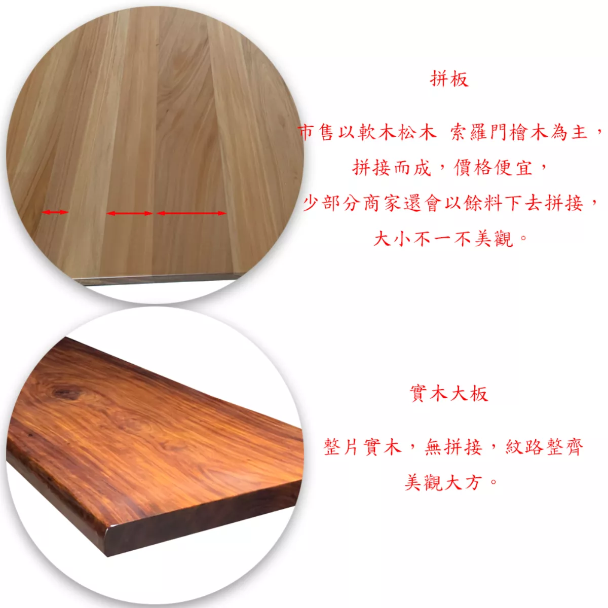 實木大桌板(黃金檀)厚度5CM