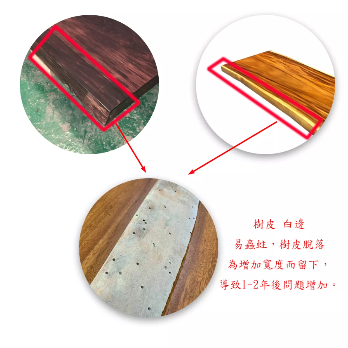 實木大桌板(黃金檀)厚度5CM