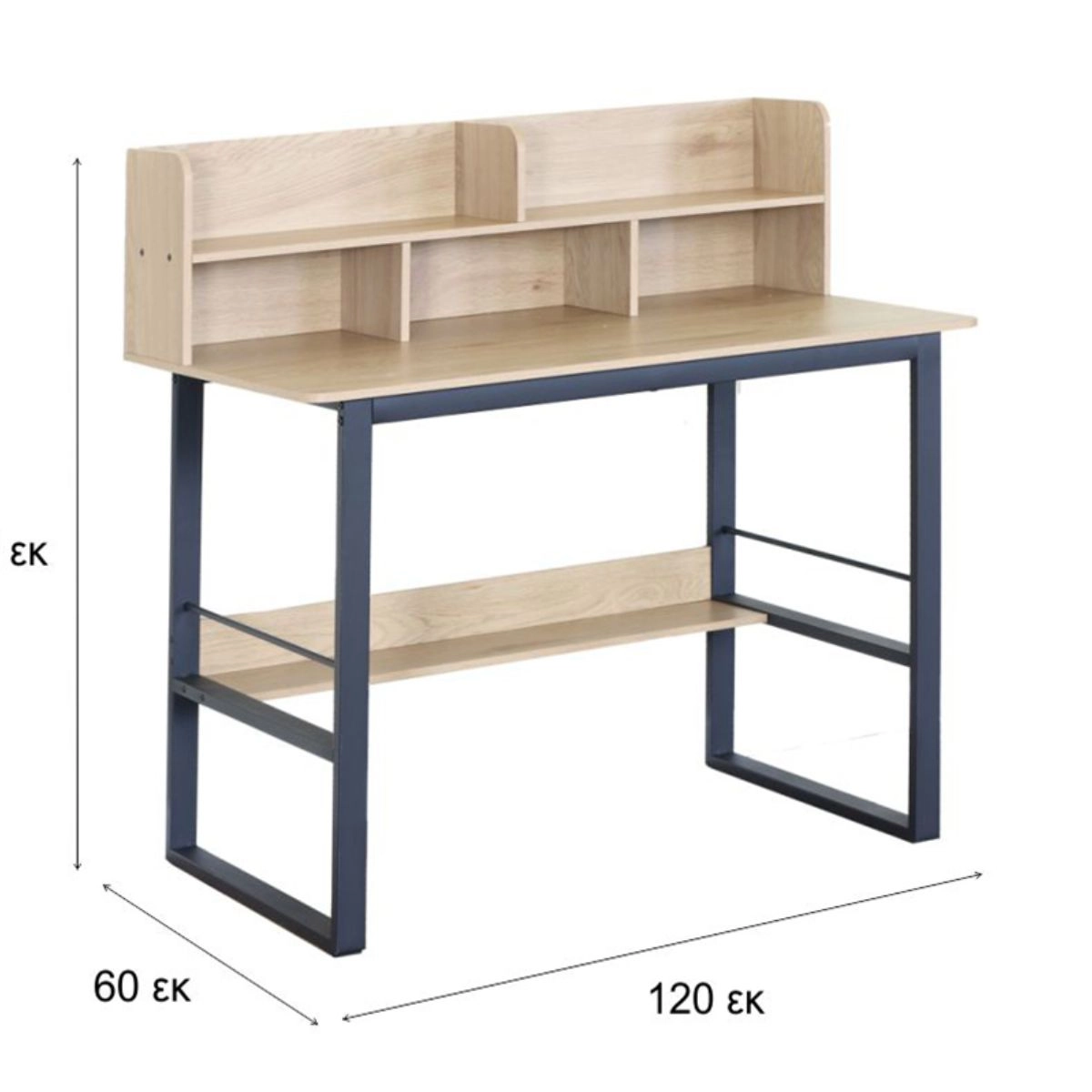雙層桌上型置物電腦桌
