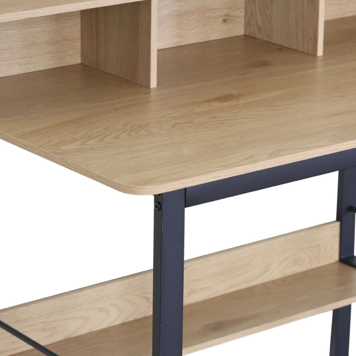 雙層桌上型置物電腦桌