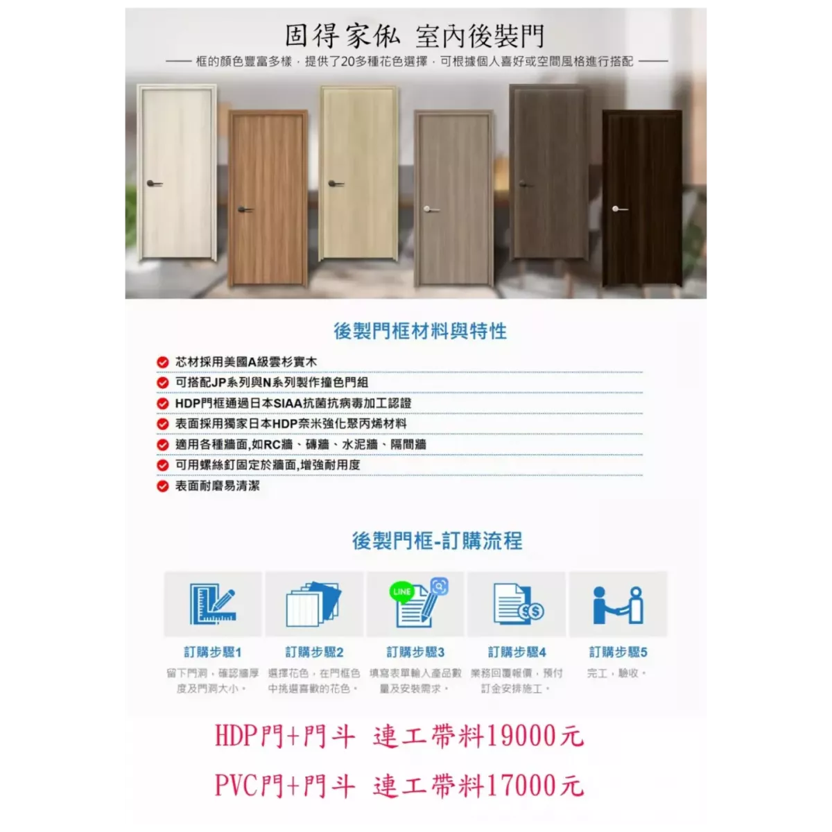 日本進口 木門 後製門框 連工帶料